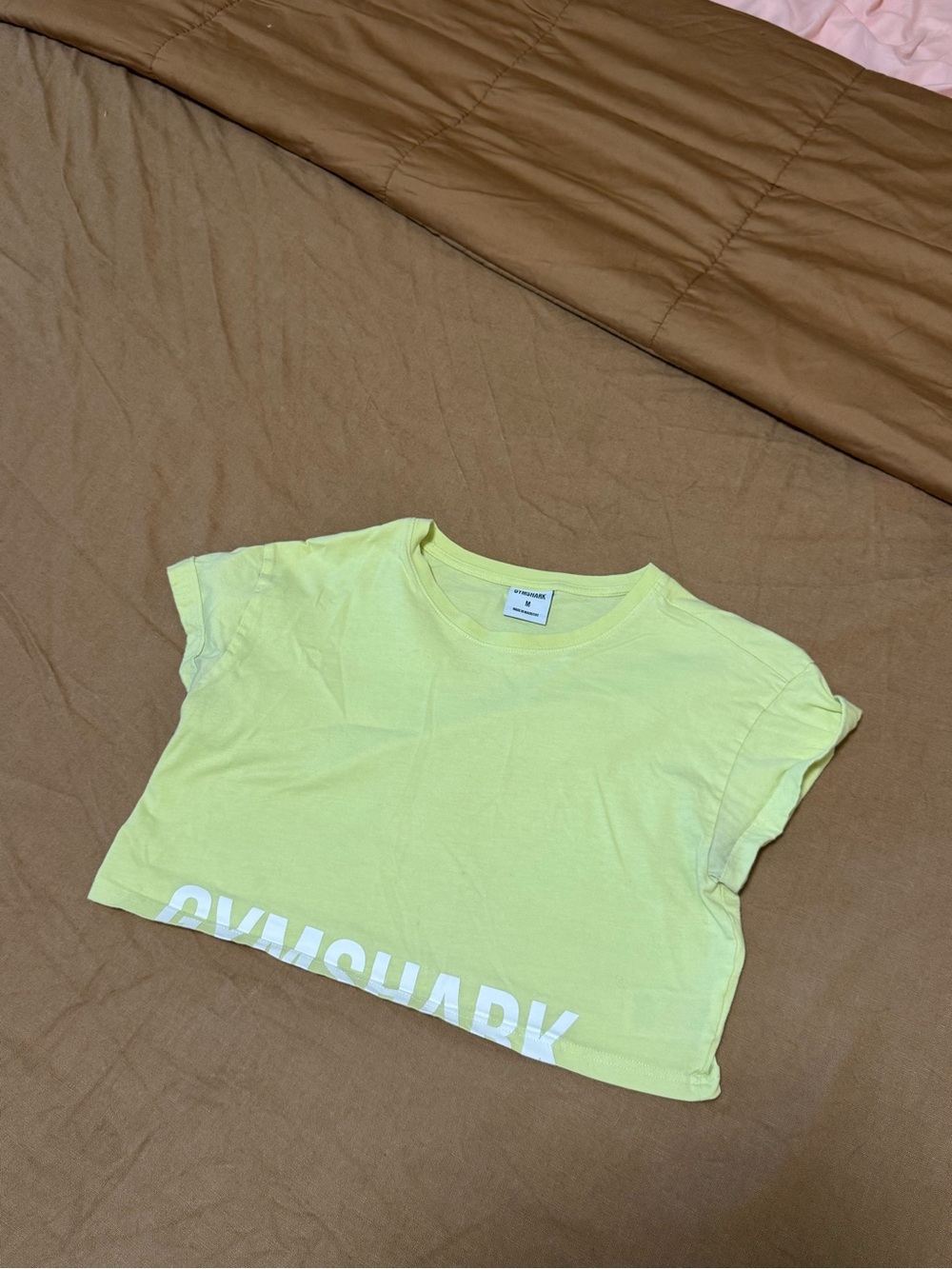 Gymshark Yellow Crop T-Shirt